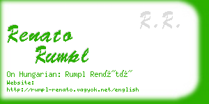 renato rumpl business card